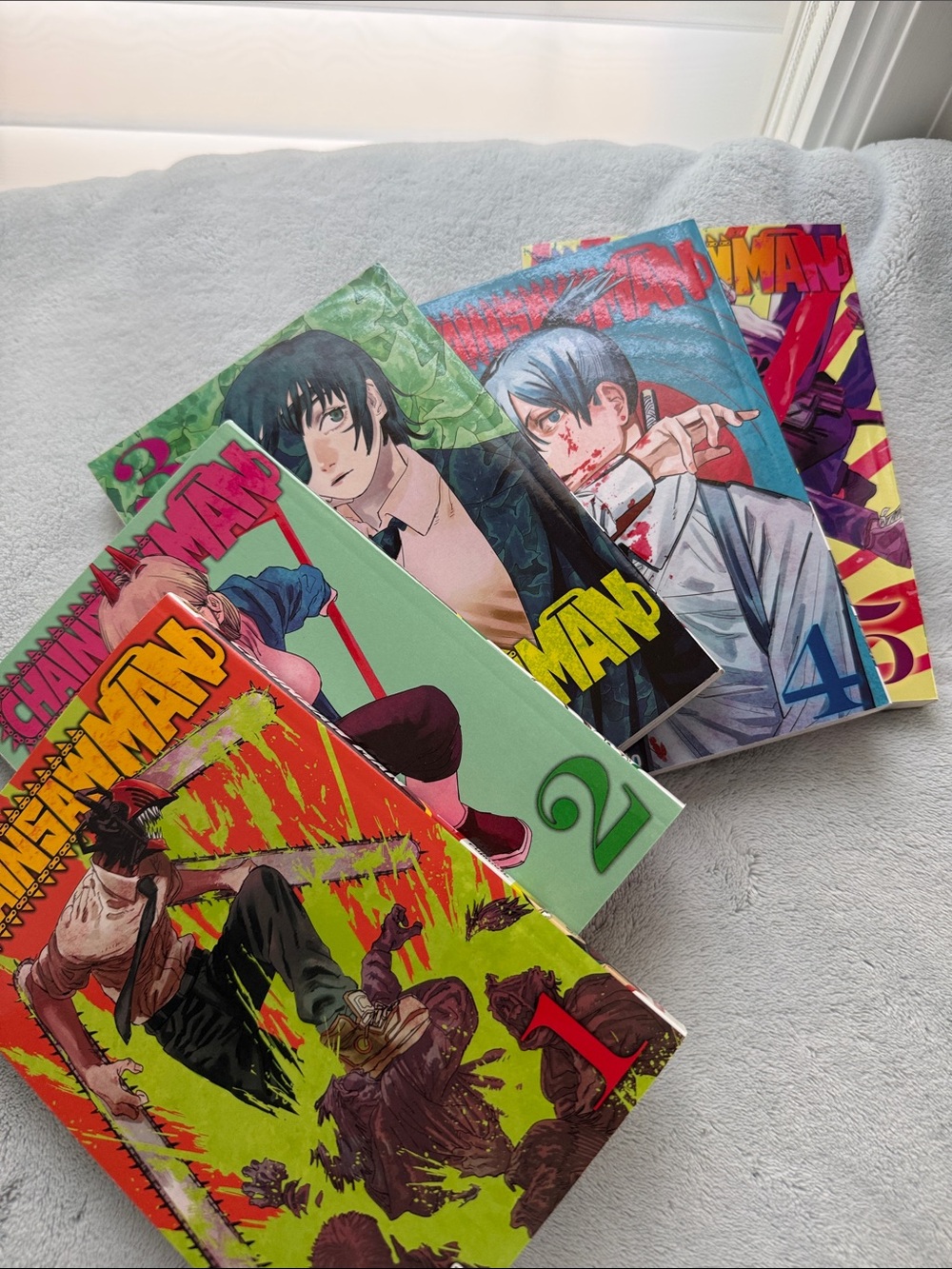 Indigo Chainsaw Man Manga Volumes - Green, Red, Blue, Purple vol: 1-5